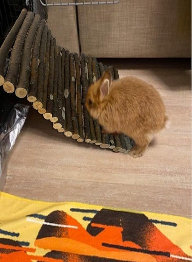 SS Organic® Hamiledyi Bunny Extra Large Ladder, Wooden DIY Toy Rodents Chewing & Climbing Bridge Chinchillas Cage Tunnel/Hideout/Hut/Ramp/Divider for Small Animal Guinea Pig Rat Squirrel - Image 3